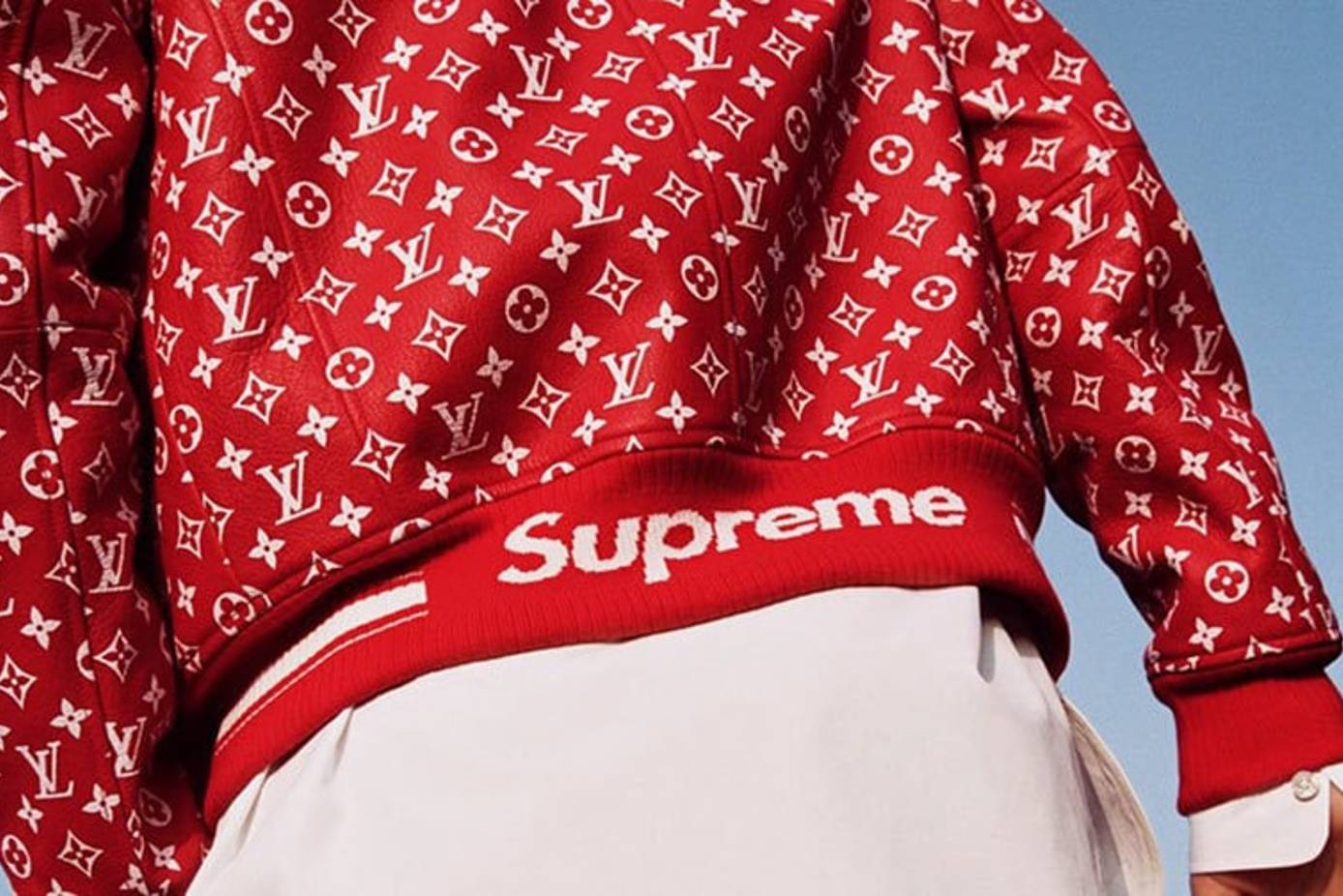 A Louis Vuitton and Supreme jacket