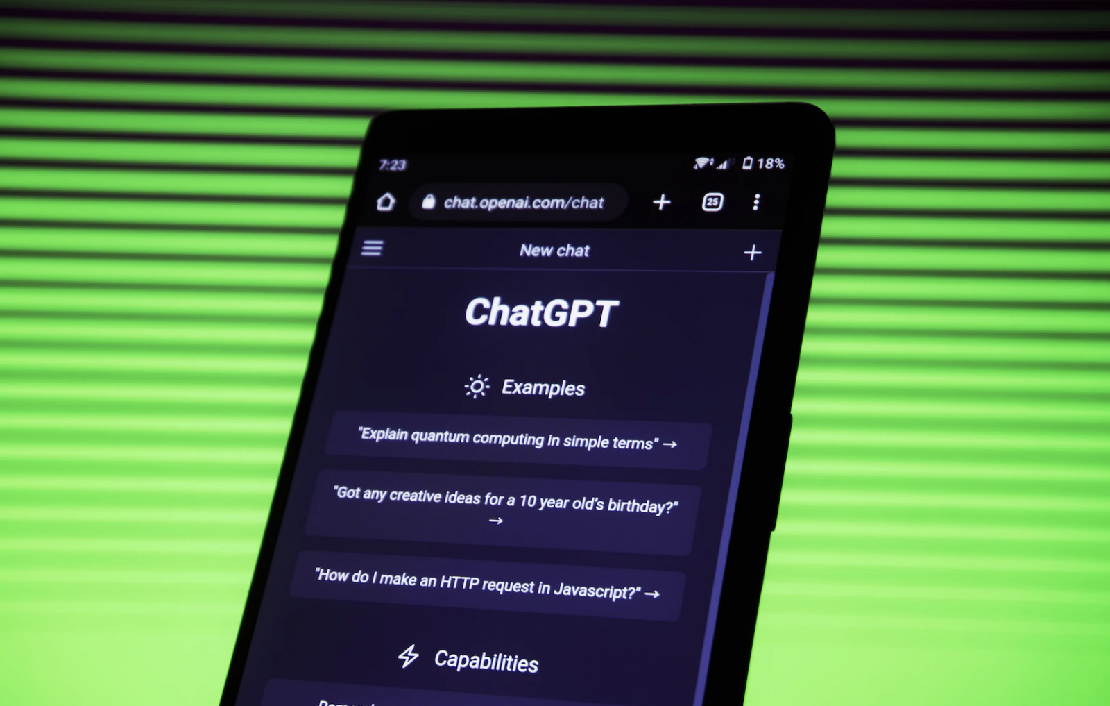 A phone using ChatGPT